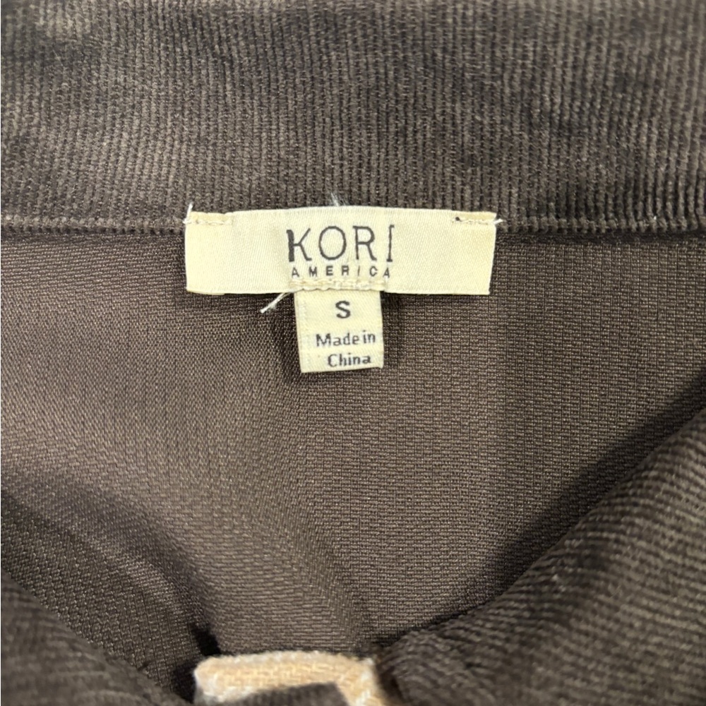 Kori Women’s Brown Plaid Corduroy Shacket Size S - Picture 3 of 3
